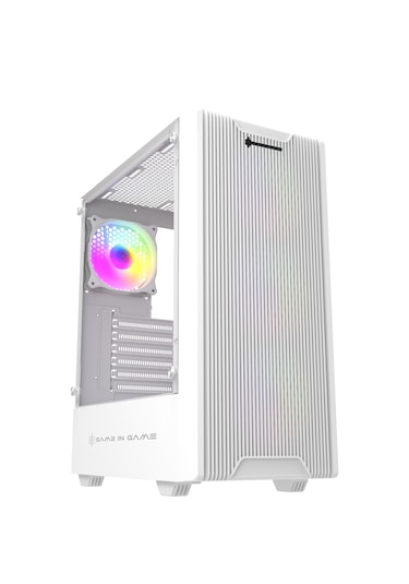 Game İn Game Pony Beyaz 4x12cm Argb Fan Mesh Panel Temper Atx Kas