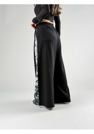 Cocopelli Desenli Siyah Oversize Kadın Samurai Pantolon Coc2775 Siyah