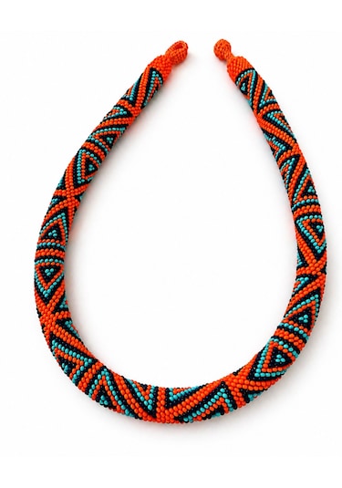 Chichibeads Turuncu Işıltısı Kolye Bileklik Set 03 - Turuncu