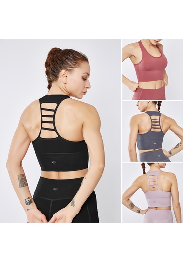 Wezone Kadınlar İçin Nefes Alabilir Spor Sütyeni - Yoga, Koşu Ve Egzersiz İçin Konforlu Destekli Korse Üstü Gri