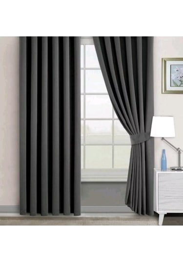 Evdepo Home Blackout Karartma Fon Perde Koyu Gri