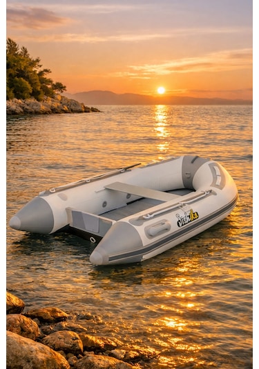 Fishika 240cm Beyaz Alüminyum Tabanlı Omurgalı Şişme Bot