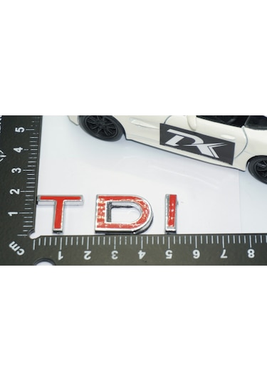 Dk Tuning Tdi 3 Kırmızı Bagaj Krom Abs Yazı Logo Skoda İle Uyumlu