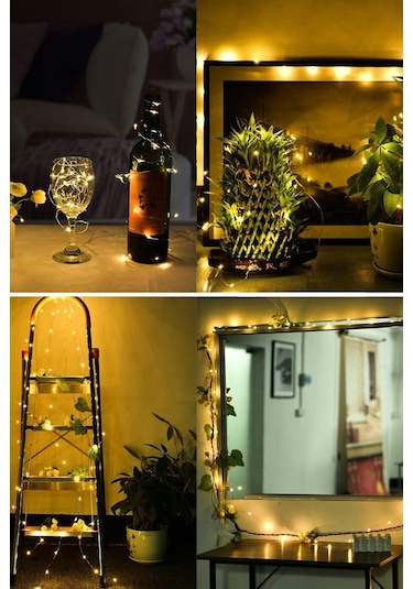 3 Modlu Pilli Peri Led Dekoratif Aydınlatma Gün Işığı Süs 5'Lİ Gün Işığı
