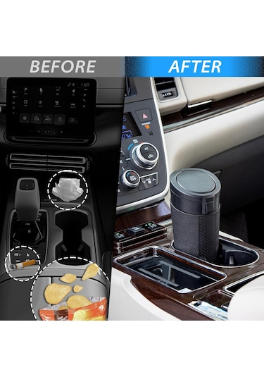 Siyah Araba Bardak Tutucu Çöp Kovası Kapaklı Mini Çöp Kutusu Araba Kapısı Arka Koltuk Küçük Çöp Kutusu Araç Ev Ofis Taşınabilir