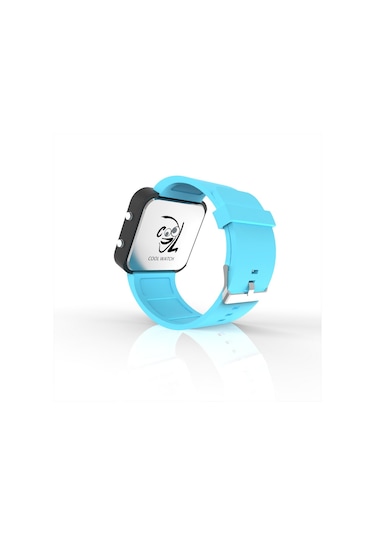 Cool Watch Saat - Siyah Led Kasa - Turkuaz Kayış Unisex Pembe