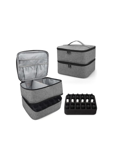 Reedark 30'li Tırnak Boyası Taşıma Çantası - Çift Katlı, Pembe, Dayanıklı Ve Pratik Diğer