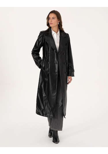 Pierre Cardin Kadın Siyah Trençkot 50295956-vr046 Siyah