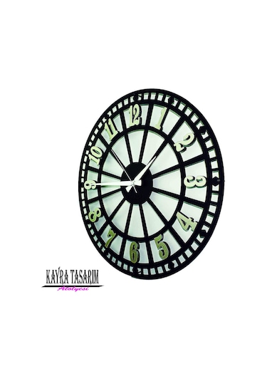 RUSTİK LATİN BÜYÜK BOY DUVAR SAATİ SILVER 70CM Diğer
