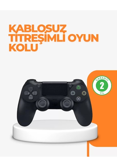 Ps4 Uyumlu Kablosuz Oyun Kolu Titreşimli, Şarjlı Ergonomik