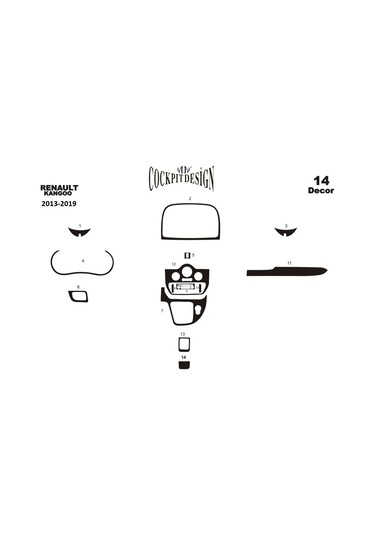 Renault Kangoo Maun Kaplama 2014- 2019 14 Parça Manuel Klima