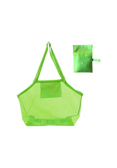 Konesam Yeşil Ağ Siteli Büyük Boy Plaj Çantası - Kum Ve Suyu Çıkartır, Oyuncak/çamaşırları Taşır, Hafif Ve Katlanabilir Çok Renkli