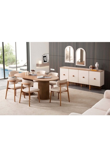 Polo Krem Teddy Natural Ahşap Bohem Sandalye