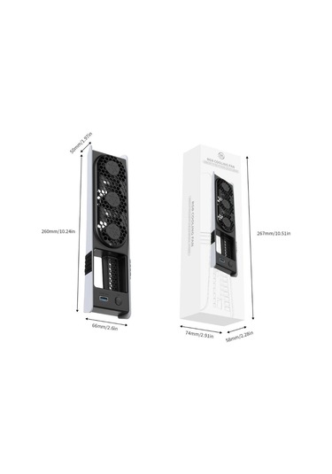 Ps5 Slim Ve Pro Uyumlu Rgb Li Soğutucu Fan Jys-p5228