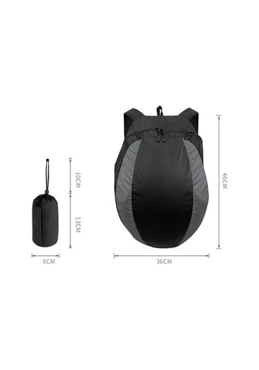 Novahub Mtxb1014 Kask Çantası, Katlanabilir Doğa Sporları Sırt Çantası, Siyah Siyah