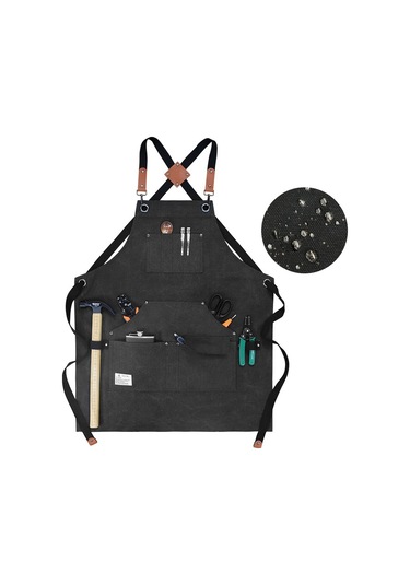 Sones Marangoz Elektrikçi Bahçe Ağır Tuval İş Önlüğü, Renk: Siyah