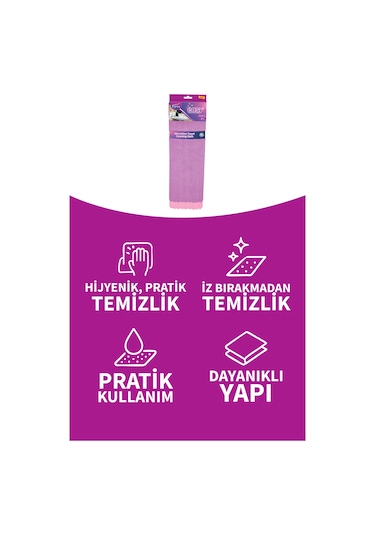 Easy Mikrofiber Temizlik Bezi 2' Li Paket Üçlü Set Gri