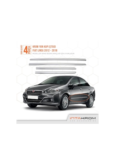 intakrom Fiat Linea Krom Yan Kapı Çıtası 2012-2018