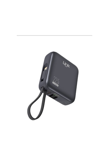 Linktech Pd22 Premium 10000 Mah 22.5w Hızlı Dahili Kablolu Powerbank Füme