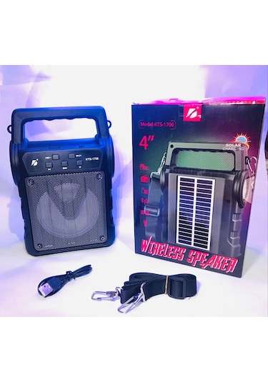 Kts-1706 Taşınabilir Güneş Enerjili Fenerli Bluetooth Hoparlör 5365