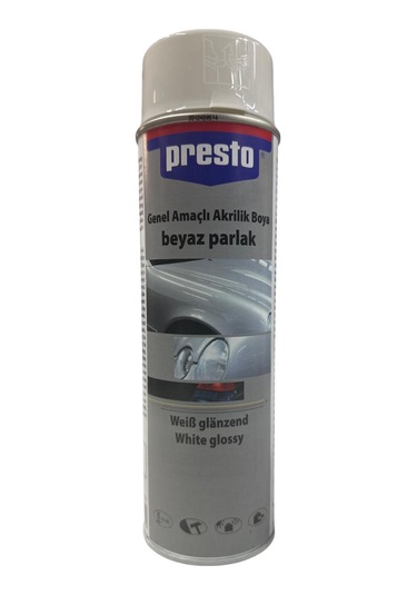 Presto Sprey Boya Ve Vernik 400 Ml Oto, Metal, Ahşap Ve Plastik Yüzeyler İçin Mat Vernik