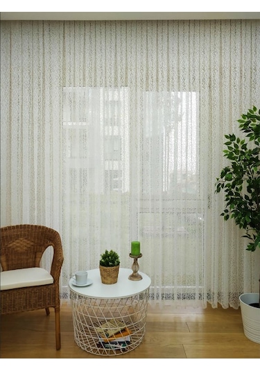 Evdepo Home Kullanıma Hazır Örme Tül Perde (542197438)