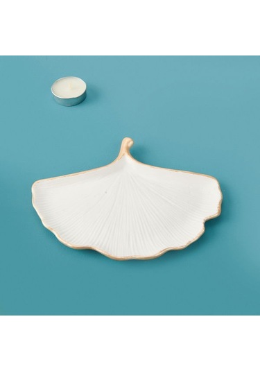 Evidea Deco Ginko Dekor - Beyaz - 17 Cm