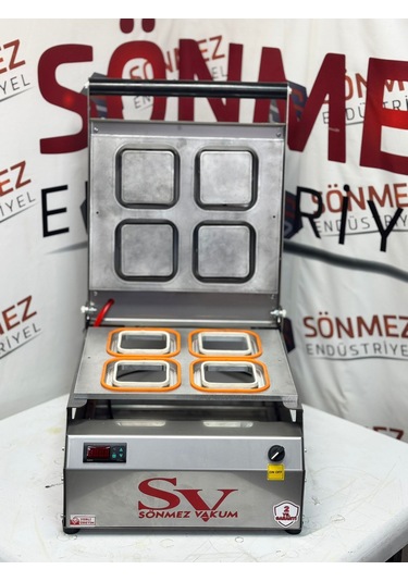 Sönmez Vakum 110 110 Kare Tatlı Tabağı Kapatma Makinesi