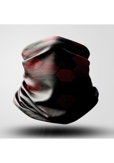 Petek Motorcu Bandana Maske Outdoor Boyunluk Unisex Siyah