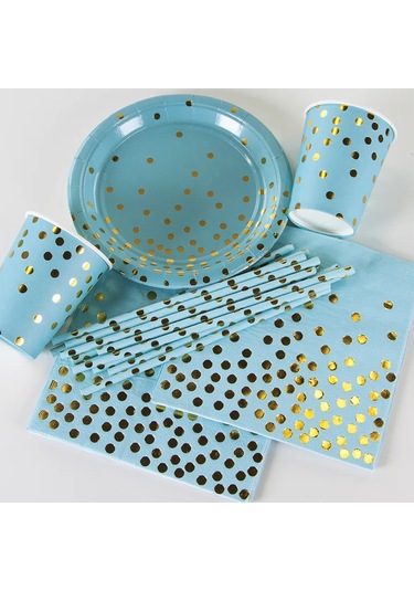 Davajdarit' Tiffany Konfeti Parti İçin Tek Kullanımlık Sofra Takımı 423529697 100 adet