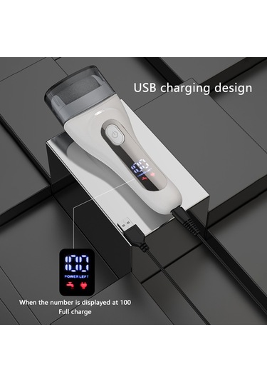 V-618 Dijital Ekranlı Elektrikli Ayak Nasır Sökücü Pedikür Aletleri Ayak Bakım Seti Siyah