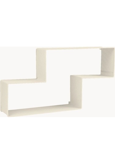 Dedal Metal Saclı Duvar Rafı Dekoratif Bej