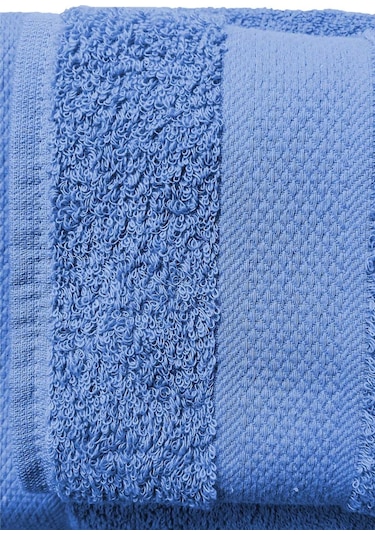 2 Li Banyo Havlu Takımı %100 Pamuklu Dry Mavi Çok Renkli