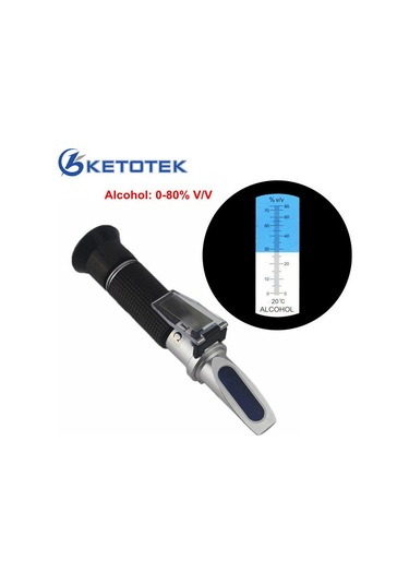 0-80% V/v Taşınabilir Alkol Refraktometre Atc Refraktometreler Aletler Likör Alkol
