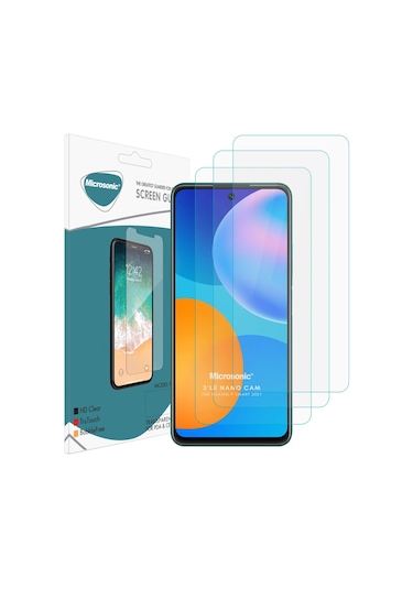 Microsonic Huawei P Smart 2021 Screen Protector Nano Glass Cam Ekran Koruyucu 3 Pack