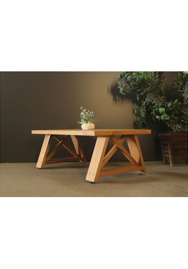 Neiwel Miar Doğal Ahşap Sehpa-70-200 Açık Ceviz