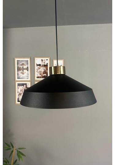 Lema Tekli Avize Plafonyer Başlık Sarkıt Lamba Restoran Cafe Salon Avizeleri Siyah