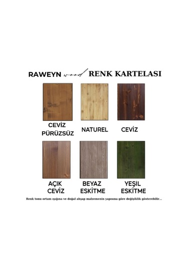 Raweyn Genus Doğal Ahşap Sürgülü Konsol 90cm Açık Ceviz