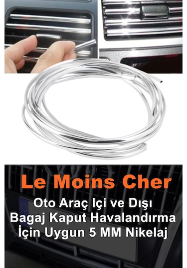 Araç Bagaj Kaput Havalandırma Için 5 Mm Nikelaj U Tipi Geçmeli