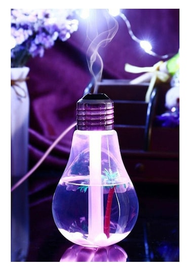 Ampul Şekilli Oda/hava Nemlendirici Buharlı 7 Led Işıklı Gece Lam Renkli