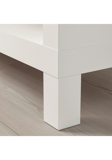 Tv Sehpası Lack 160 Cm Meridyendukkan 2 Raflı Tv Ünitesi, Televizyon Sehpası 160x35x36 Cm Beyaz Renk