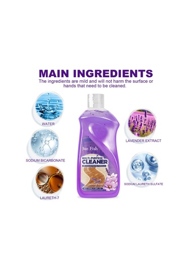 Jue-fish Zemin Temizleyici Güçlü Dekontaminasyon, Kireç Çözücü, Ahşap Zemin Temizleme, Cilalama Ve Parlatma Fayans Temizleyici 100ml