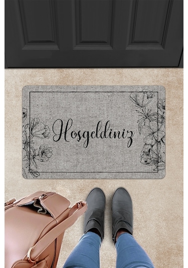 Evaşk Kapı Önü Paspası Vinil Kaymaz Tabanlı 45 X 70 Evaşkdm11103