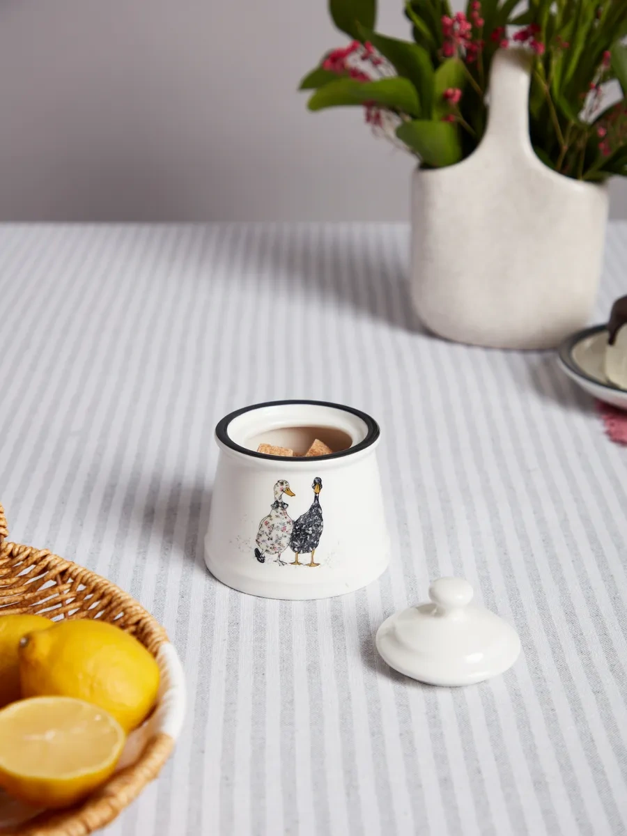 Lefard 200 Ml Porselen Kapaklı Şekerlik "aile Çiftliği" 155852439 Beyaz