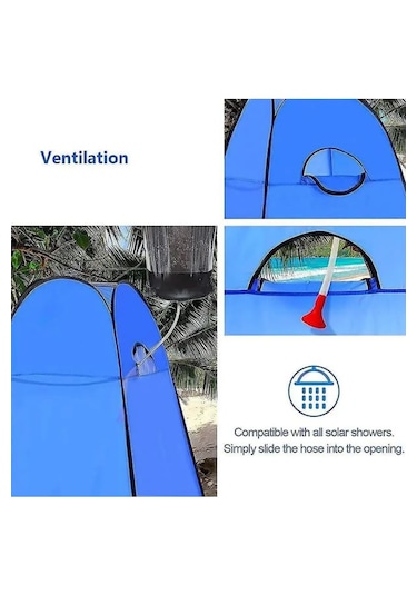 Realx Otomatik Kamp Alanı Duş, Giyinme, Wc Çadırı Kabin Giyinme Mavi