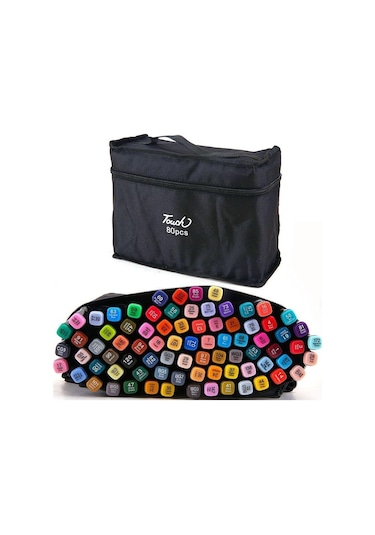 Valkyrie Touch Marker Art Çift Taraflı Kalem Seti 80 Adet