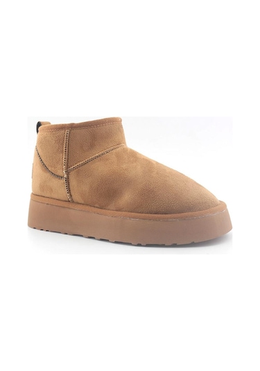 Pierre Cardin 52709 Ug Kısa Süet Kürklü Kadın Bot Taba 001