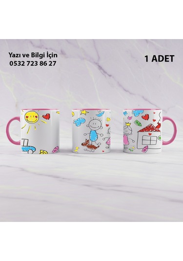 Anaokulu Öğretmeni Öğretmenler Günü İçin Kişiye Özel İsim Baskılı Kupa Bardak Öğretmene Hediyelik Pembe