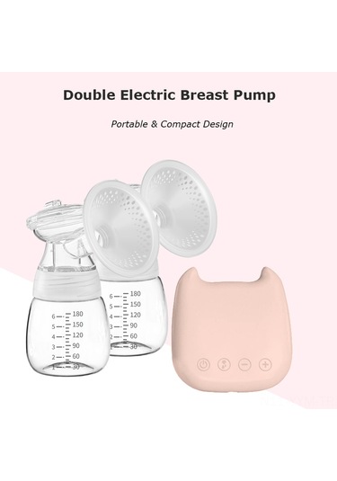 Geeksen Yüksek Güçlü Elektrikli İki Yönlü Süt Emici, 9 Seviye Ayarlanabilir, Masaj Ve Emme Modu, Pembe, 180ml Kavanoz