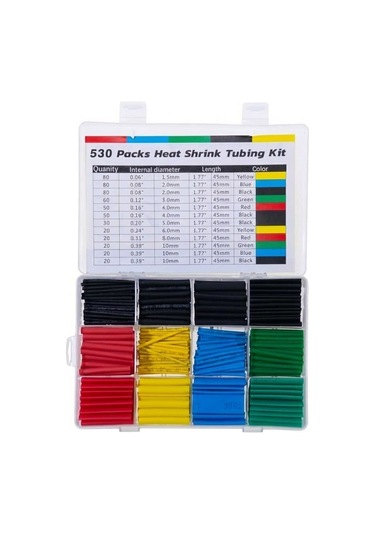 Kablo Koruyucu 530 Parça Makaron Set 2 - 3 - 5 - 7.5 - 10 -15 - 20 - 25 - 30 - 35